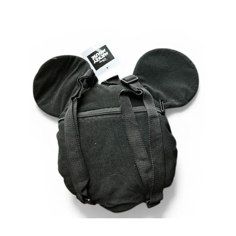 Mickey Mouse Head Shaped Flat Pillow Plush Boys or Girls Small Backpack NWT